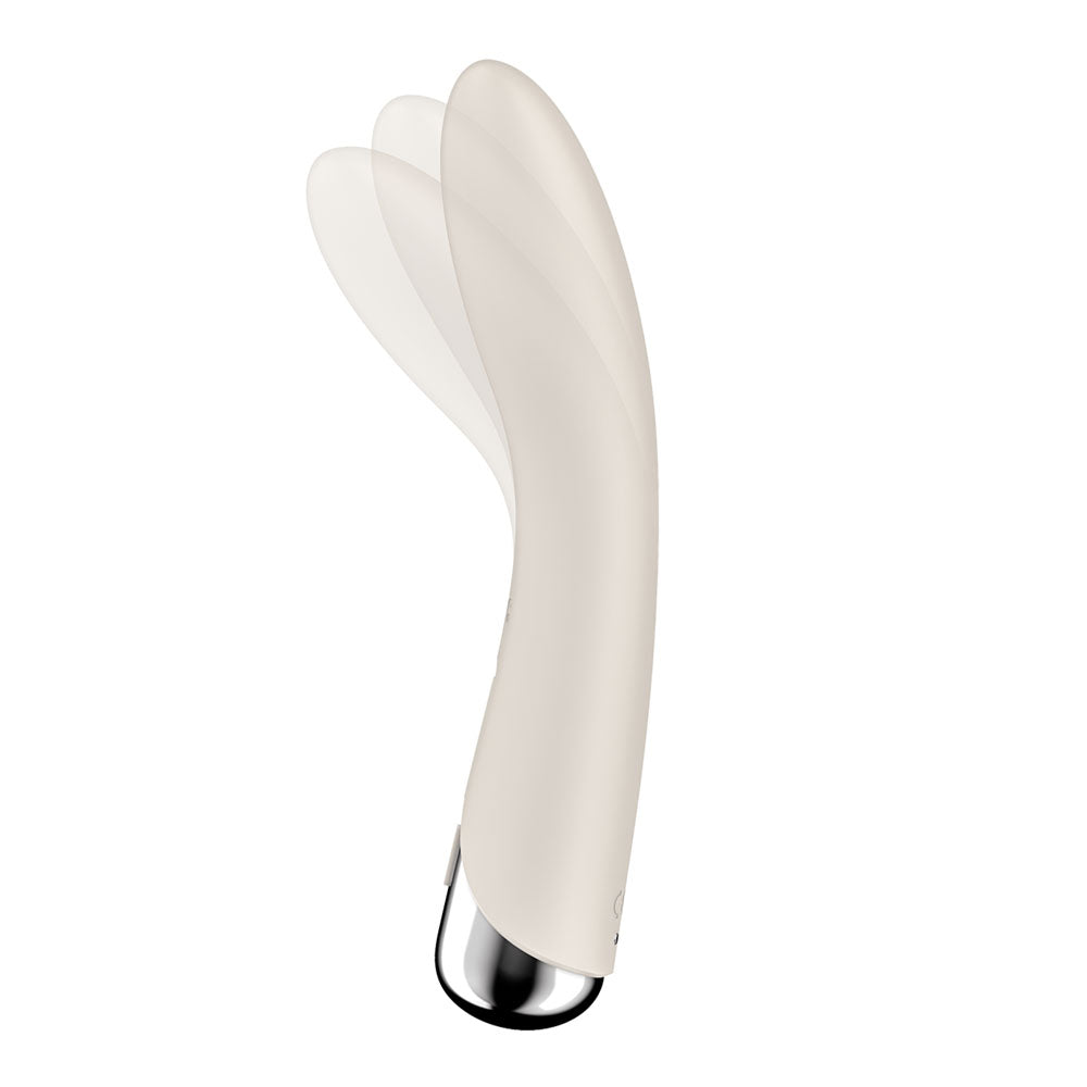 Satisfyer Spinning Vibe 1 - Beige - Beige 17.8 cm USB Rechargeable Rotating Vibrator - 4048710