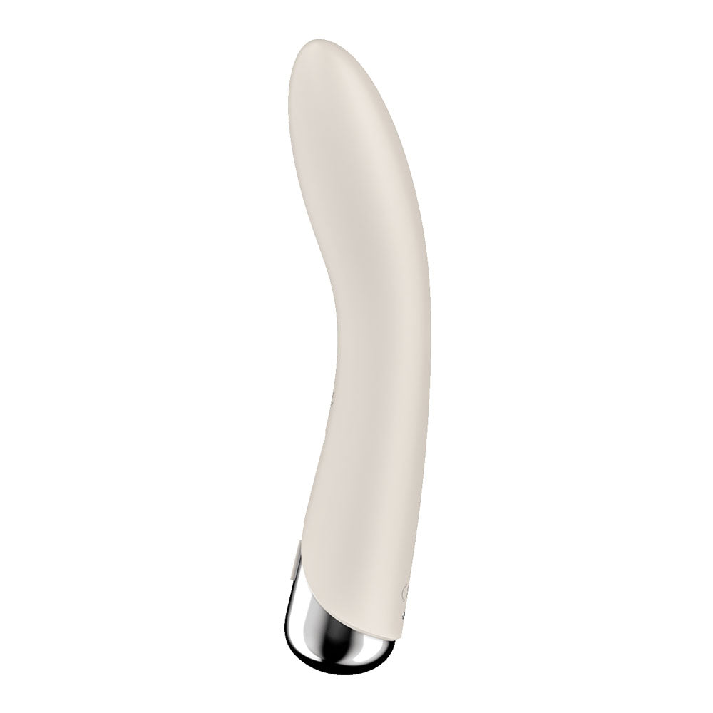 Satisfyer Spinning Vibe 1 - Beige - Beige 17.8 cm USB Rechargeable Rotating Vibrator - 4048710