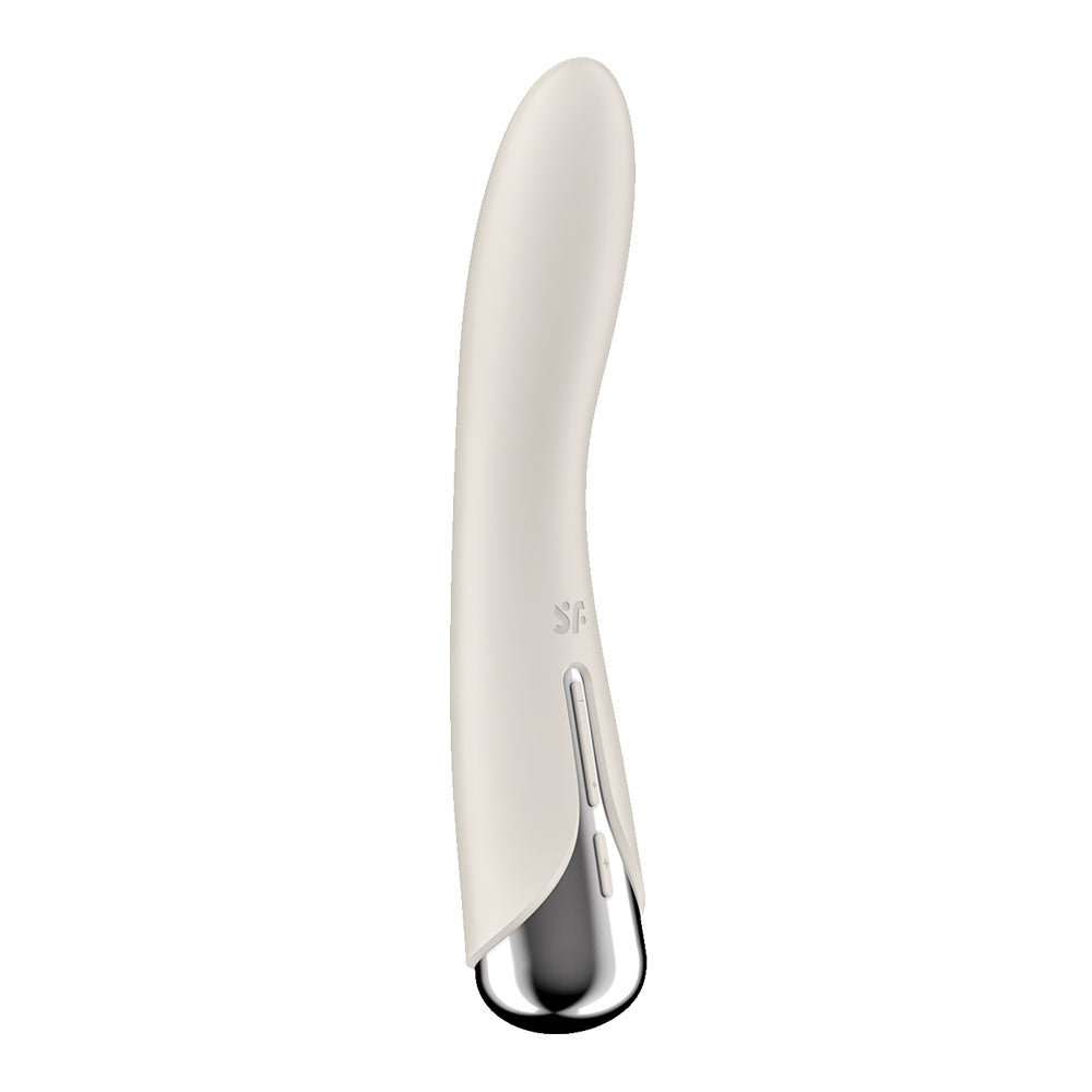 Satisfyer Spinning Vibe 1 - Beige - Beige 17.8 cm USB Rechargeable Rotating Vibrator - 4048710