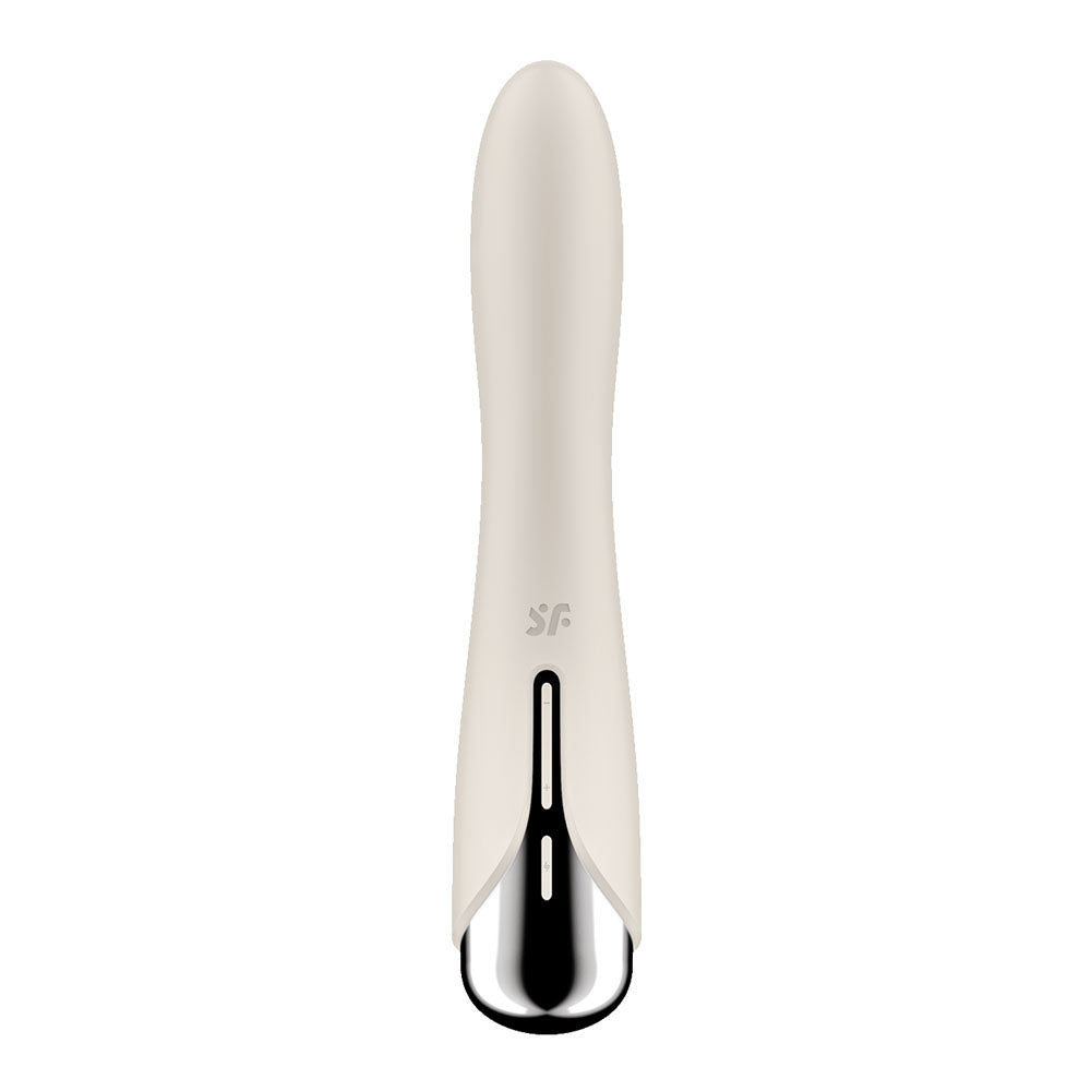 Satisfyer Spinning Vibe 1 - Beige - Beige 17.8 cm USB Rechargeable Rotating Vibrator - 4048710