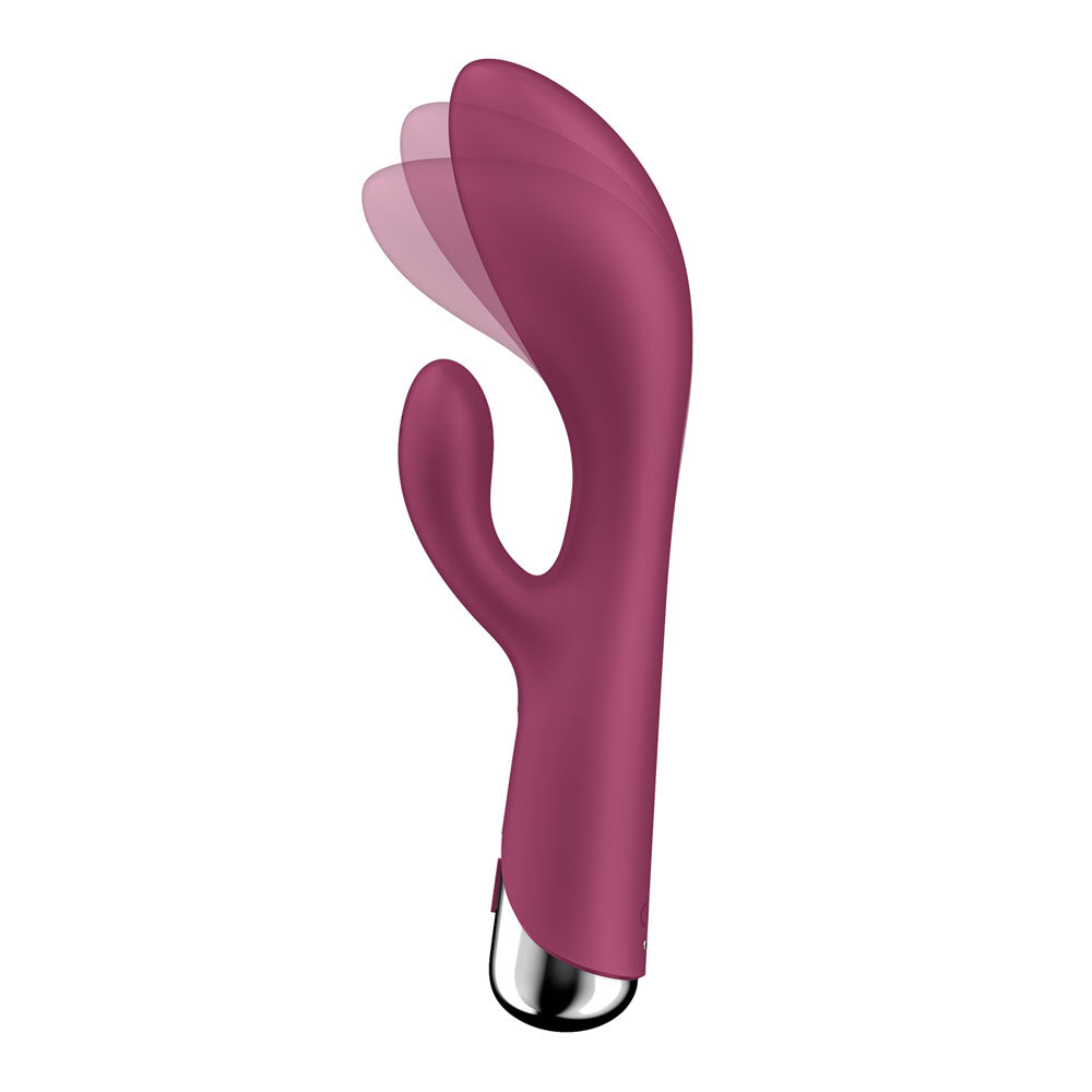 Satisfyer Spinning Rabbit 1 - Red - Red 20 cm USB Rechargeable Rotating Rabbit Vibrator - 4048727