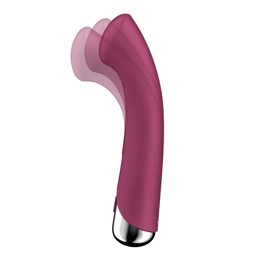 Satisfyer Spinning G-Spot 1 - Red - Red 16.5 cm USB Rechargeable Rotating Vibrator - 4048758