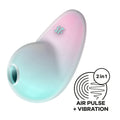 Satisfyer Pixie Dust - Mint/Pink - Mint/Pink USB Rechargeable Vibrating Air Pulse Stimulator - 4049724