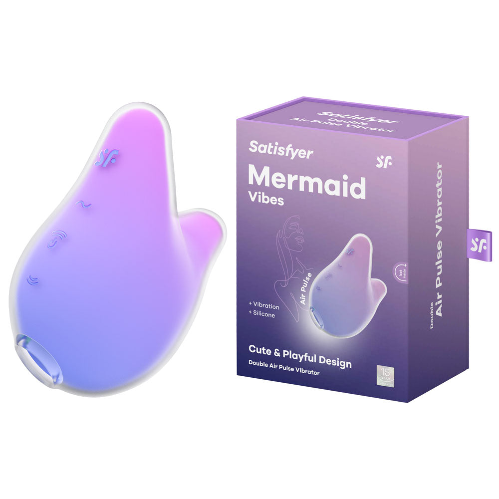 Satisfyer Mermaid Vibes - Violet/Pink - Violet/Pink USB Rechargeable Air Pulse Stimulator - 4049755