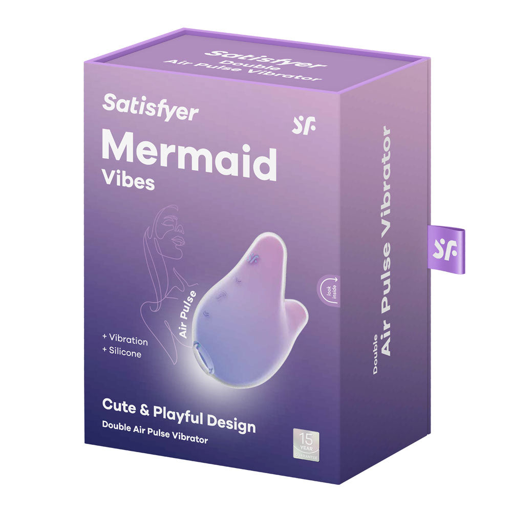 Satisfyer Mermaid Vibes - Violet/Pink - Violet/Pink USB Rechargeable Air Pulse Stimulator - 4049755