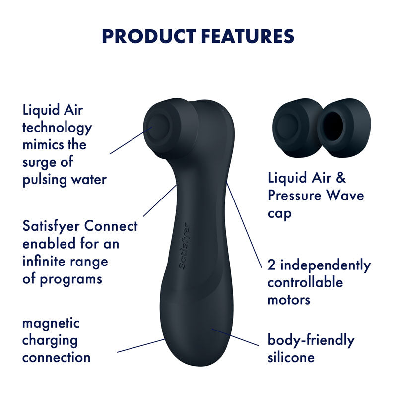 Satisfyer Pro 2 Generation 3 with App Control - Dark Grey - Dark Grey Touch-Free USB-Rechargeable Clitoral Stimulator - 4051857