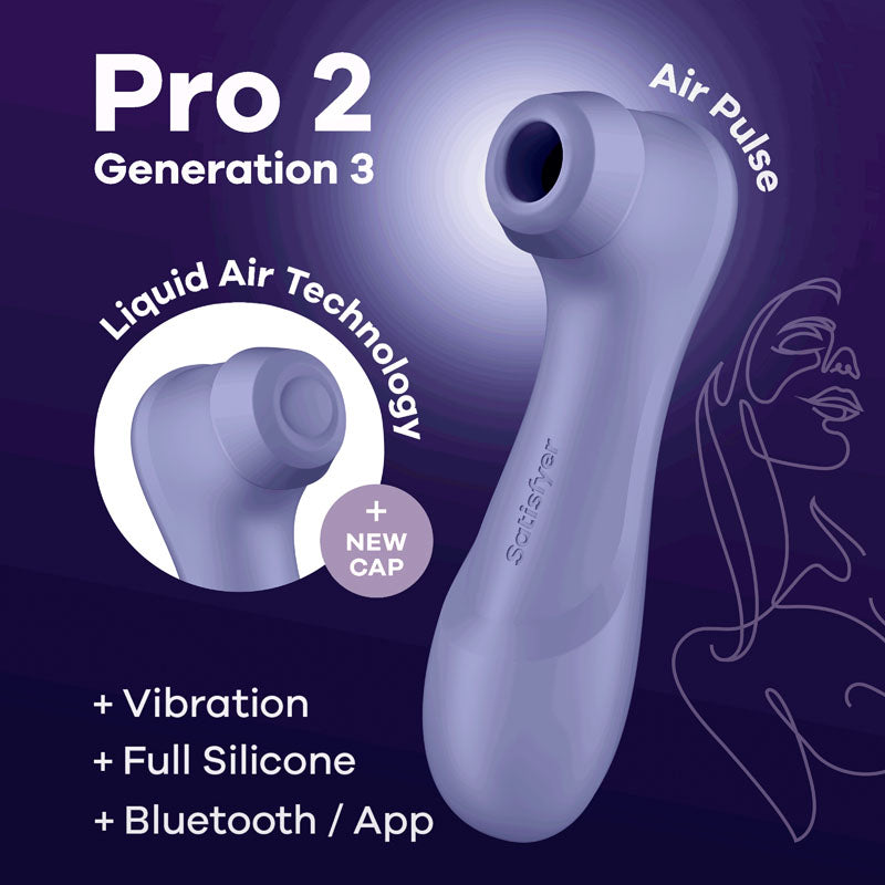 Satisfyer Pro 2 Generation 3 with App Control - Lilac - Lilac Touch-Free USB-Rechargeable Clitoral Stimulator - 4051864