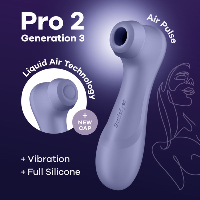 Satisfyer Pro 2 Generation 3 - Lilac - Lilac Touch-Free USB-Rechargeable Clitoral Stimulator - 4051895