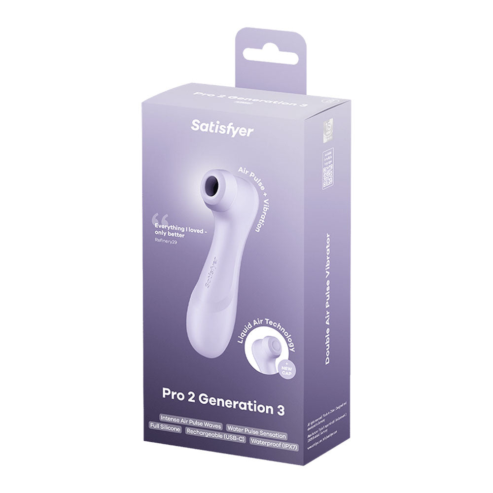 Satisfyer Pro 2 Generation 3 - Lilac - Lilac Touch-Free USB-Rechargeable Clitoral Stimulator - 4051895
