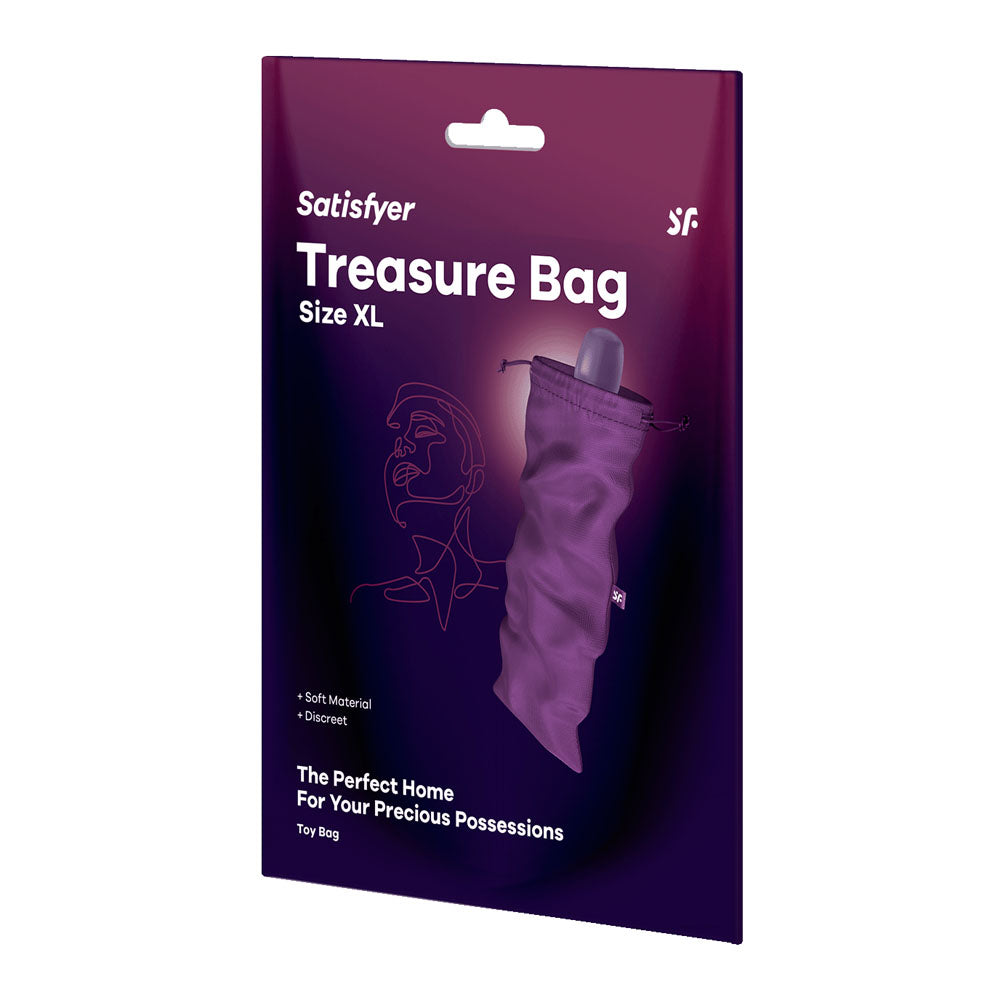 Satisfyer Treasure Bag XLarge - Violet - Violet XL Toy Storage Bag - 4059952