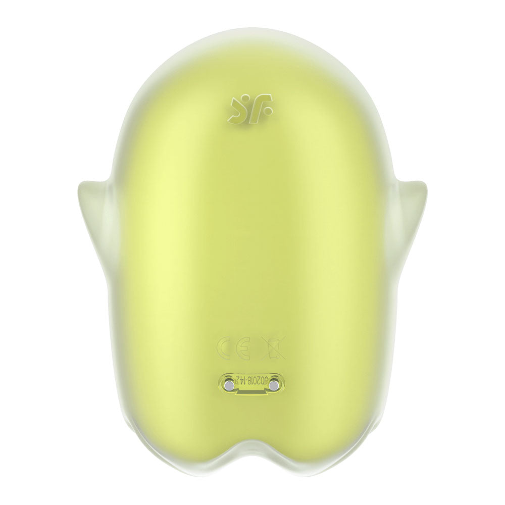 Satisfyer Glowing Ghost - Yellow - Glow in Dark Yellow USB Rechargeable Air Pulse Stimulator - 4060064