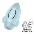 Satisfyer Mission Control - Blue - Blue USB Rechargeable Vibrating Air Pulse Stimulator - 4060071