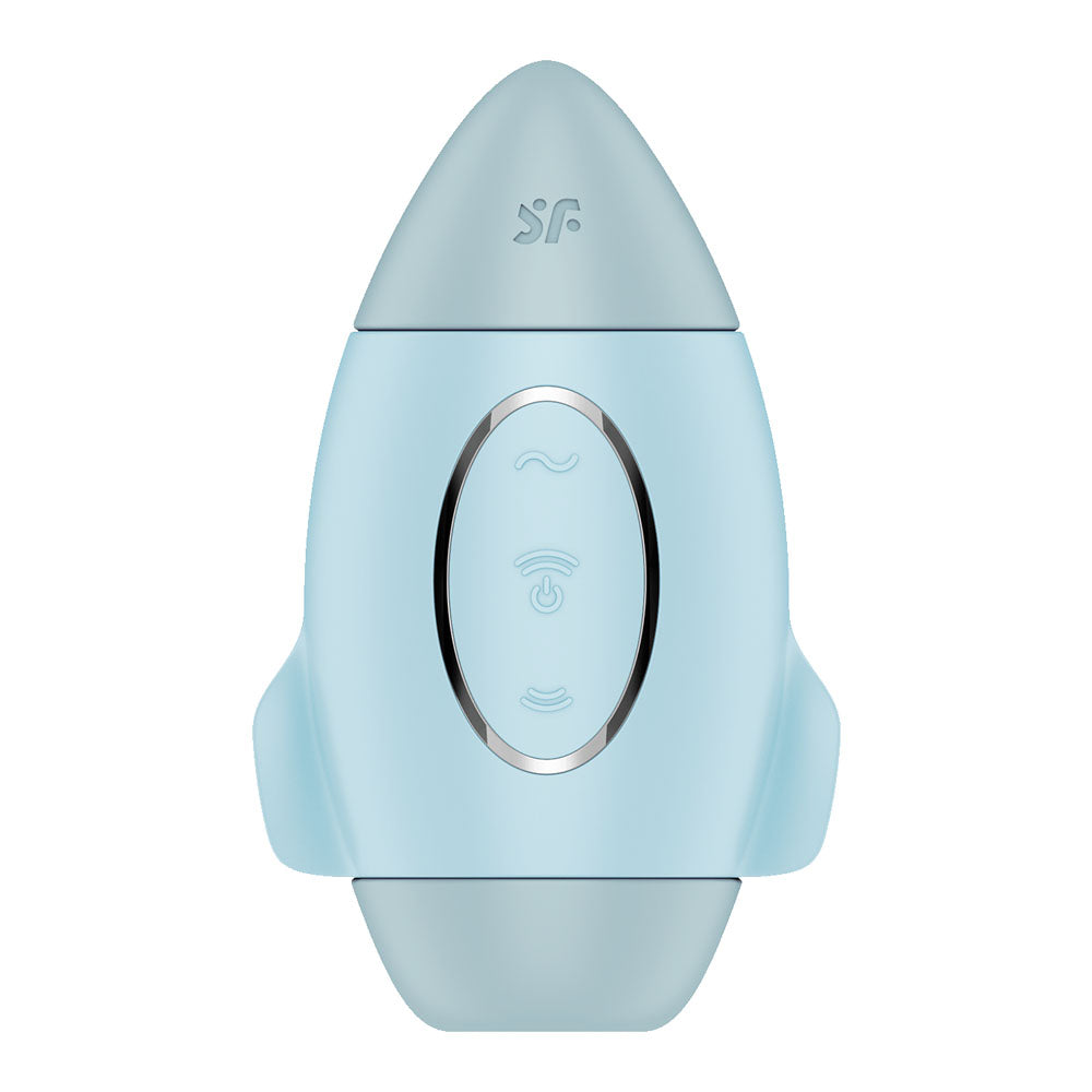 Satisfyer Mission Control - Blue - Blue USB Rechargeable Vibrating Air Pulse Stimulator - 4060071