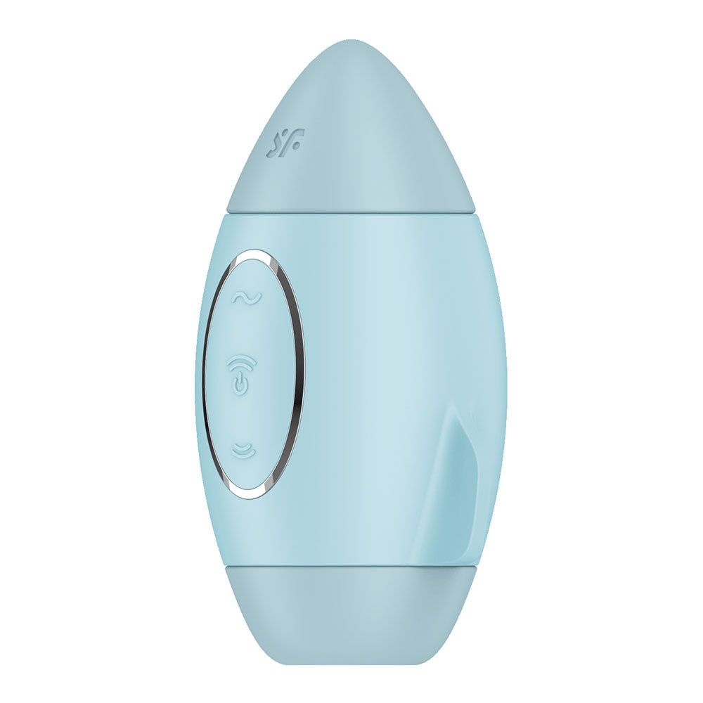 Satisfyer Mission Control - Blue - Blue USB Rechargeable Vibrating Air Pulse Stimulator - 4060071