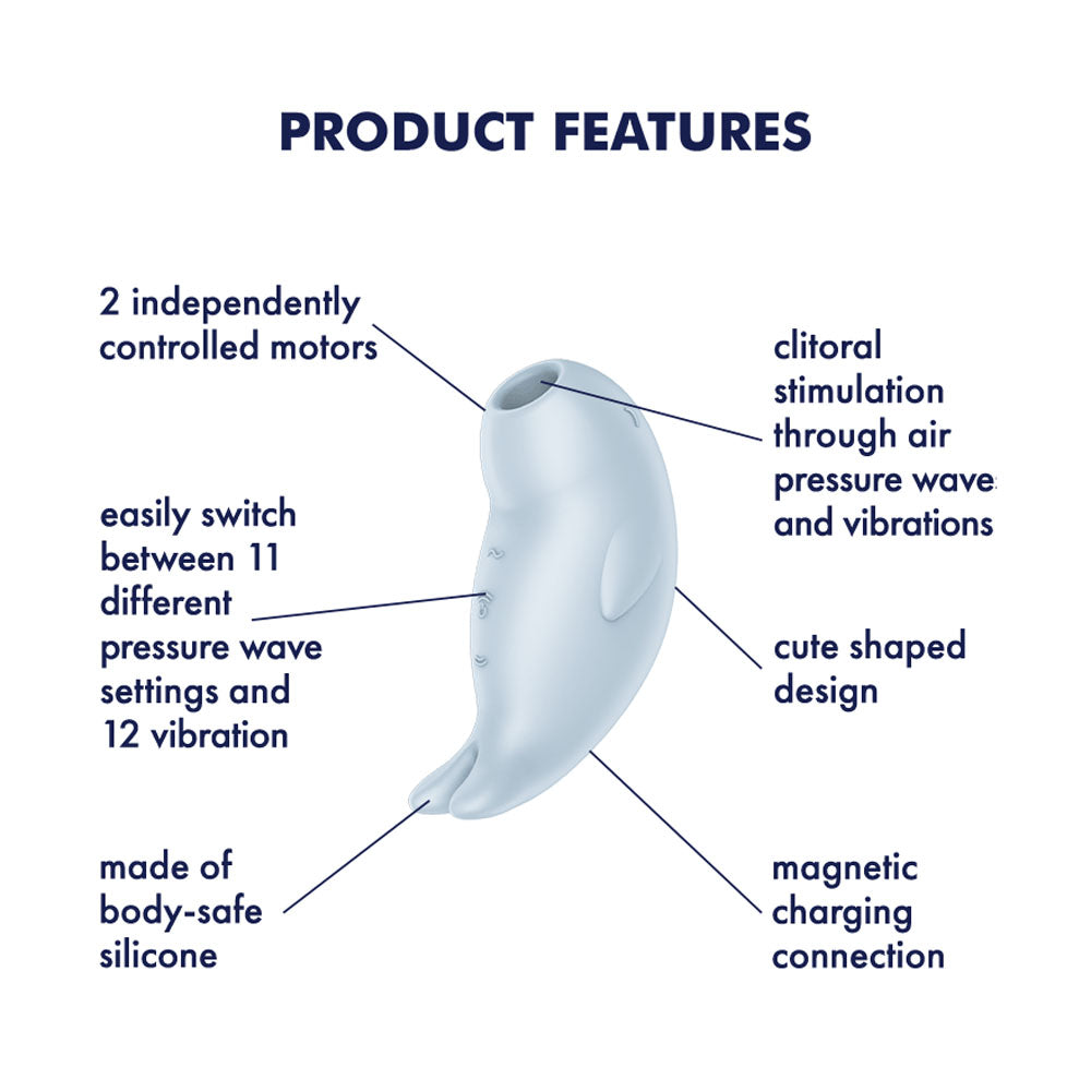 Satisfyer Seal You Soon - Baby Blue USB Rechargeable Air Pulse Stimulator - 4065847