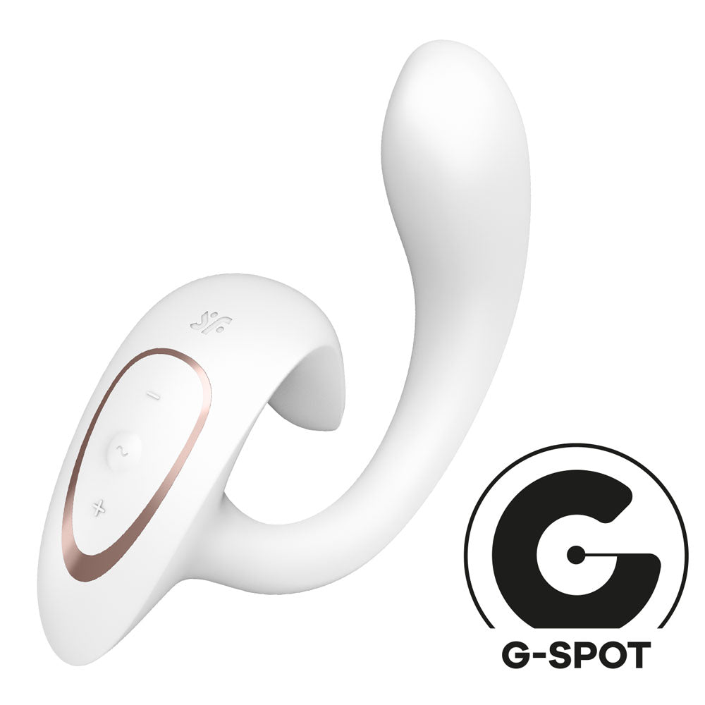 Satisfyer G For Goddess 1 - White - White USB Rechargeable Vibrator with Clit Stim - 4065885