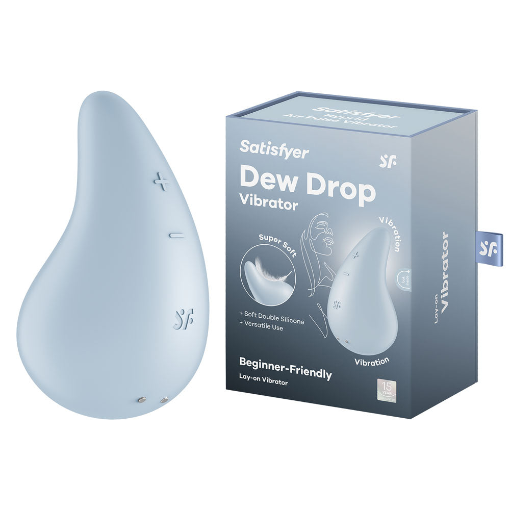 Satisfyer Dew Drop - Light Blue USB Rechargeable Stimulator - 4066936