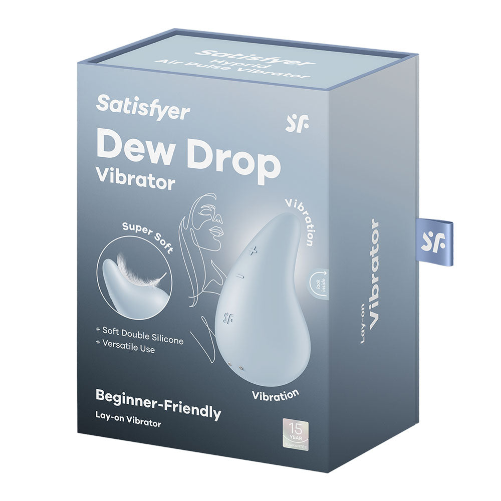 Satisfyer Dew Drop - Light Blue USB Rechargeable Stimulator - 4066936