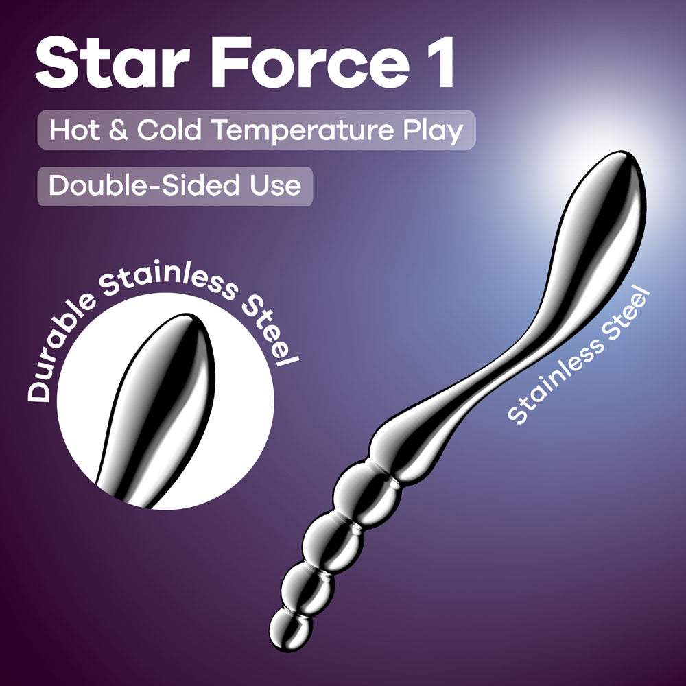 Satisfyer Star Force 1 - Chrome Steel 21 cm Dildo - 4066950