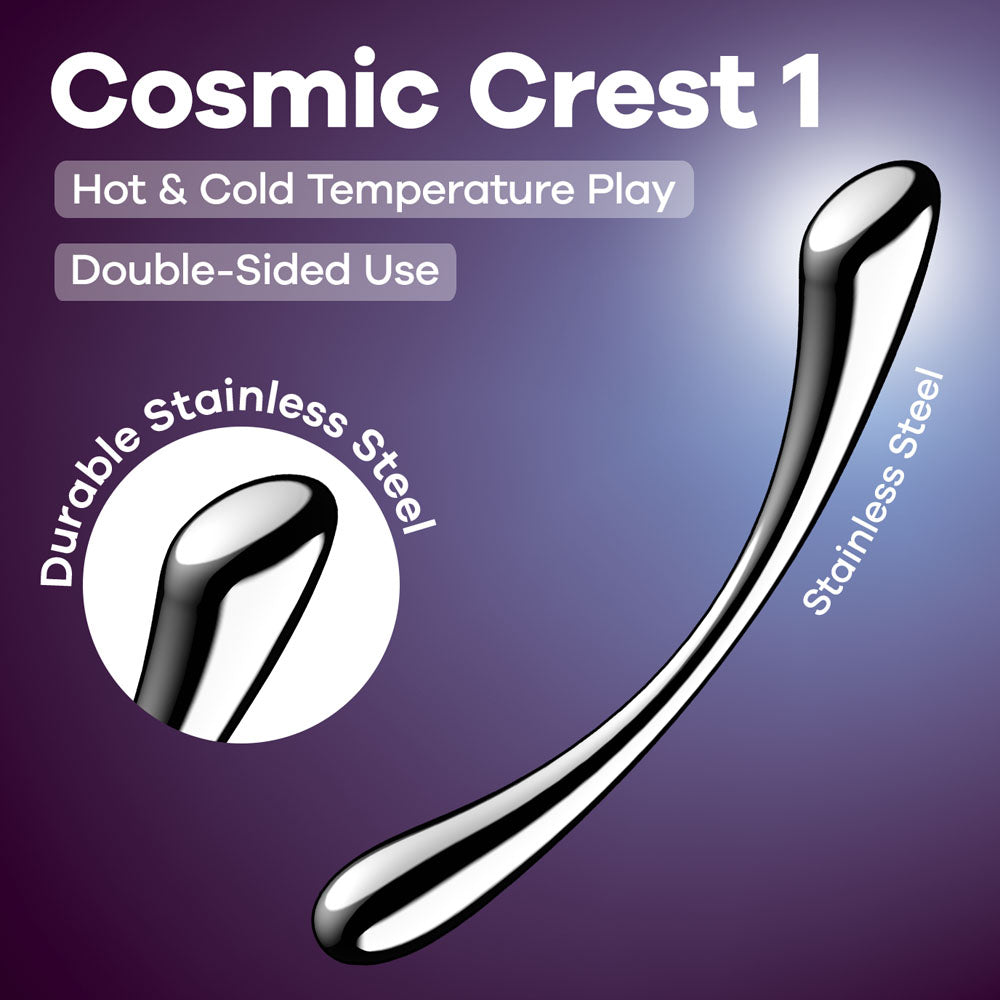 Satisfyer Cosmic Crest 1 - Chrome Steel 24 cm Dildo - 4066967