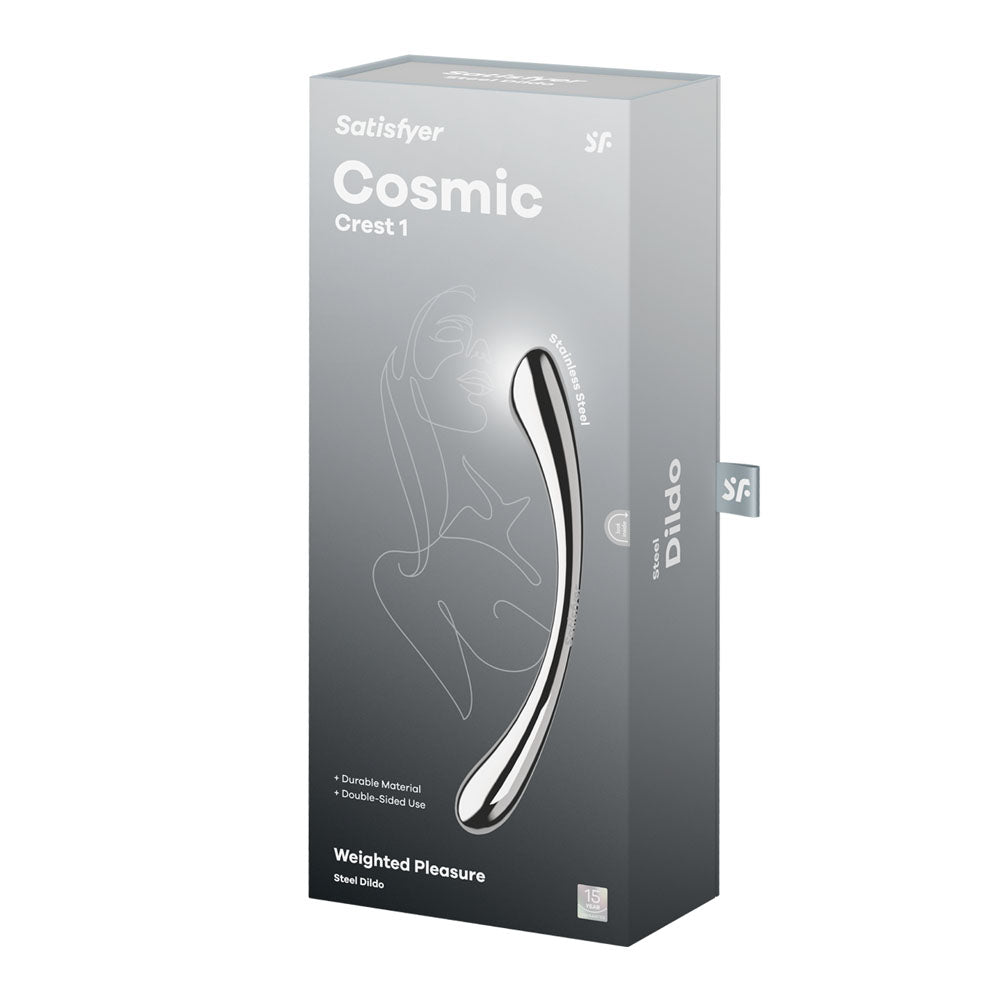Satisfyer Cosmic Crest 1 - Chrome Steel 24 cm Dildo - 4066967