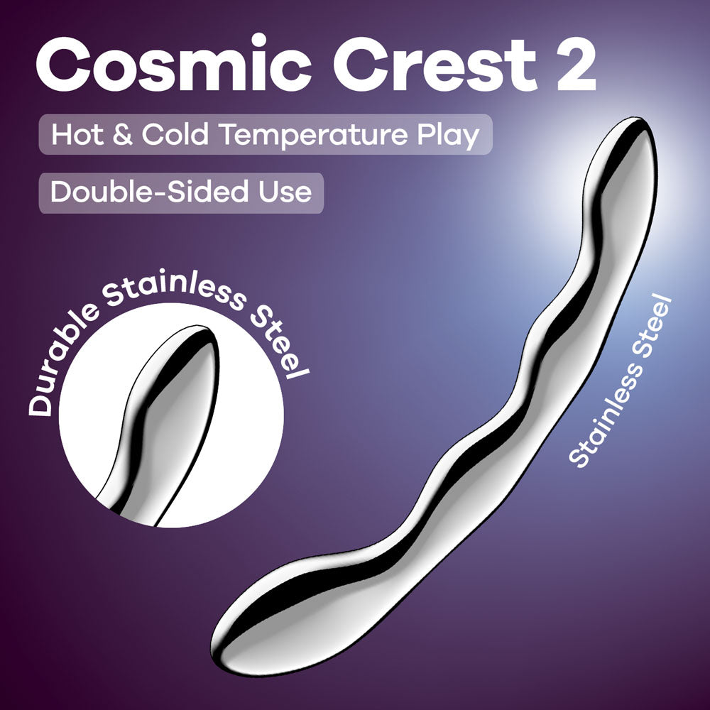 Satisfyer Cosmic Crest 2 - Chrome Steel 20.5 cm Dildo - 4066974