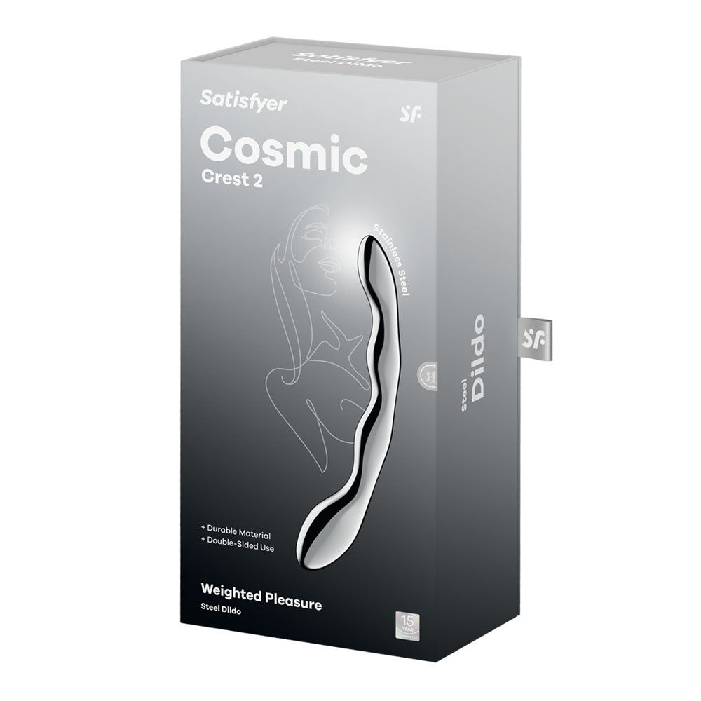 Satisfyer Cosmic Crest 2 - Chrome Steel 20.5 cm Dildo - 4066974