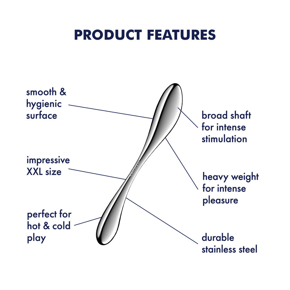 Satisfyer Star Force 3 - Chrome Steel 27 cm Dildo - 4066998