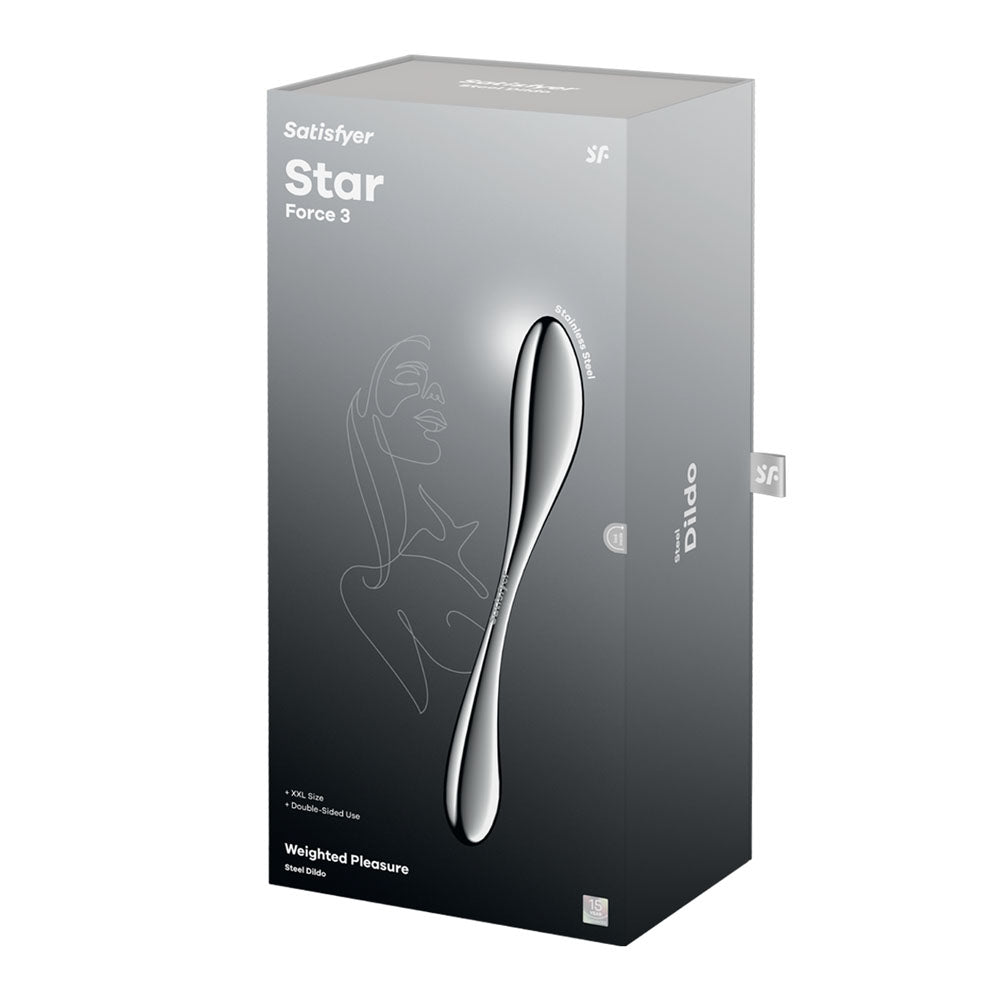 Satisfyer Star Force 3 - Chrome Steel 27 cm Dildo - 4066998