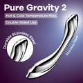 Satisfyer Pure Gravity 2 - Chrome Steel 21 cm Dildo