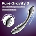 Satisfyer Pure Gravity 3 - Chrome Steel 21 cm Dildo