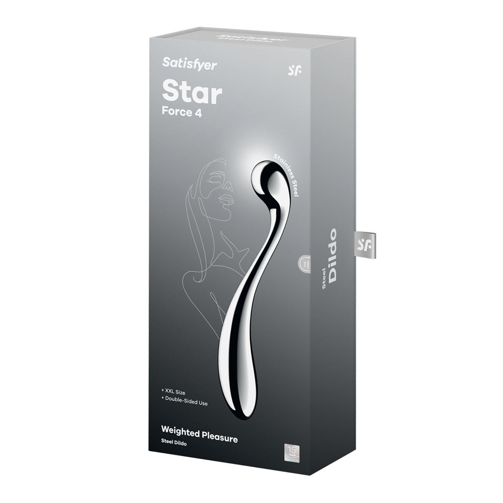 Satisfyer Star Force 4 - Chrome Steel 26 cm Dildo - 4067025