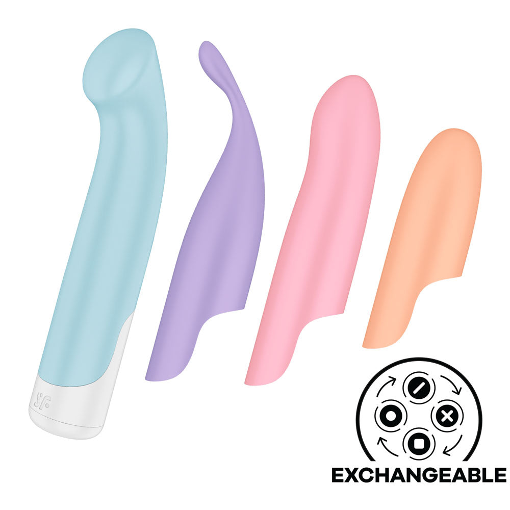 Satisfyer Playful Four - USB Rechargeable Vibrator with 4 Interchangeable - 4067681
