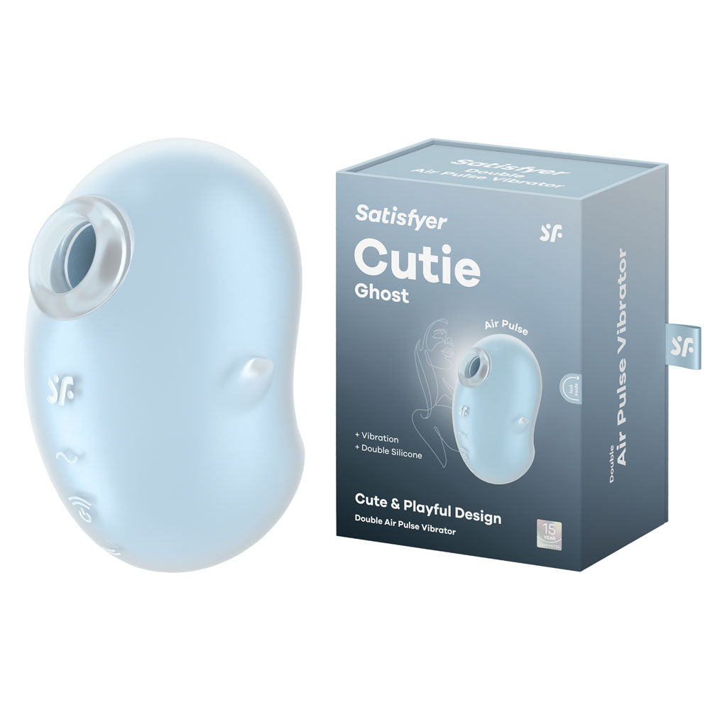 Satisfyer Cutie Ghost - Blue - Blue USB Rechargeable Air Pulse Stimulator - 4067759