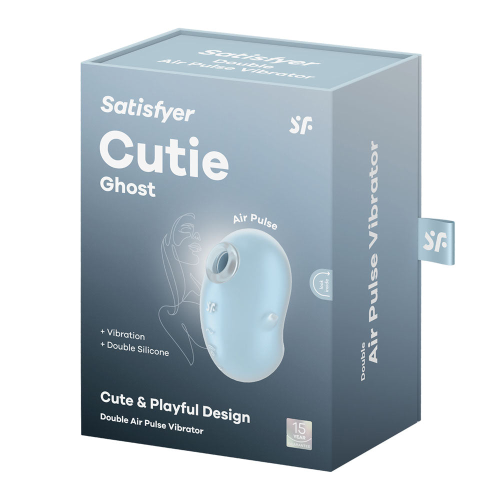 Satisfyer Cutie Ghost - Blue - Blue USB Rechargeable Air Pulse Stimulator - 4067759