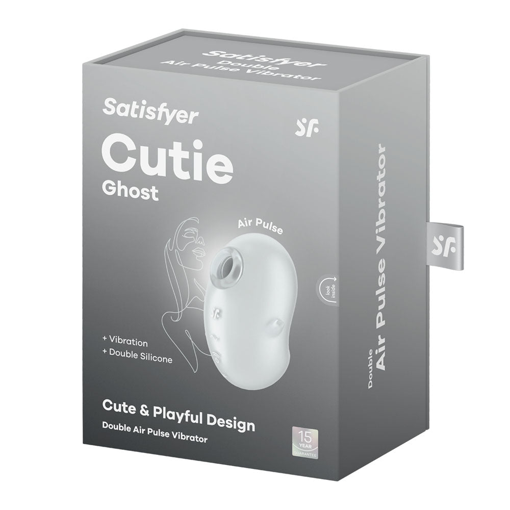 Satisfyer Cutie Ghost - White - White USB Rechargeable Air Pulse Stimulator - 4067766