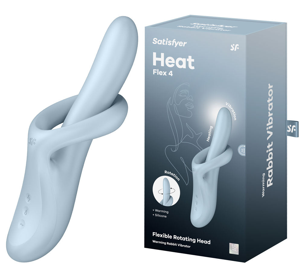 Satisfyer Heat Flex 4 - Blue - Blue USB Rechargeable Heating Vibrator - 4068220
