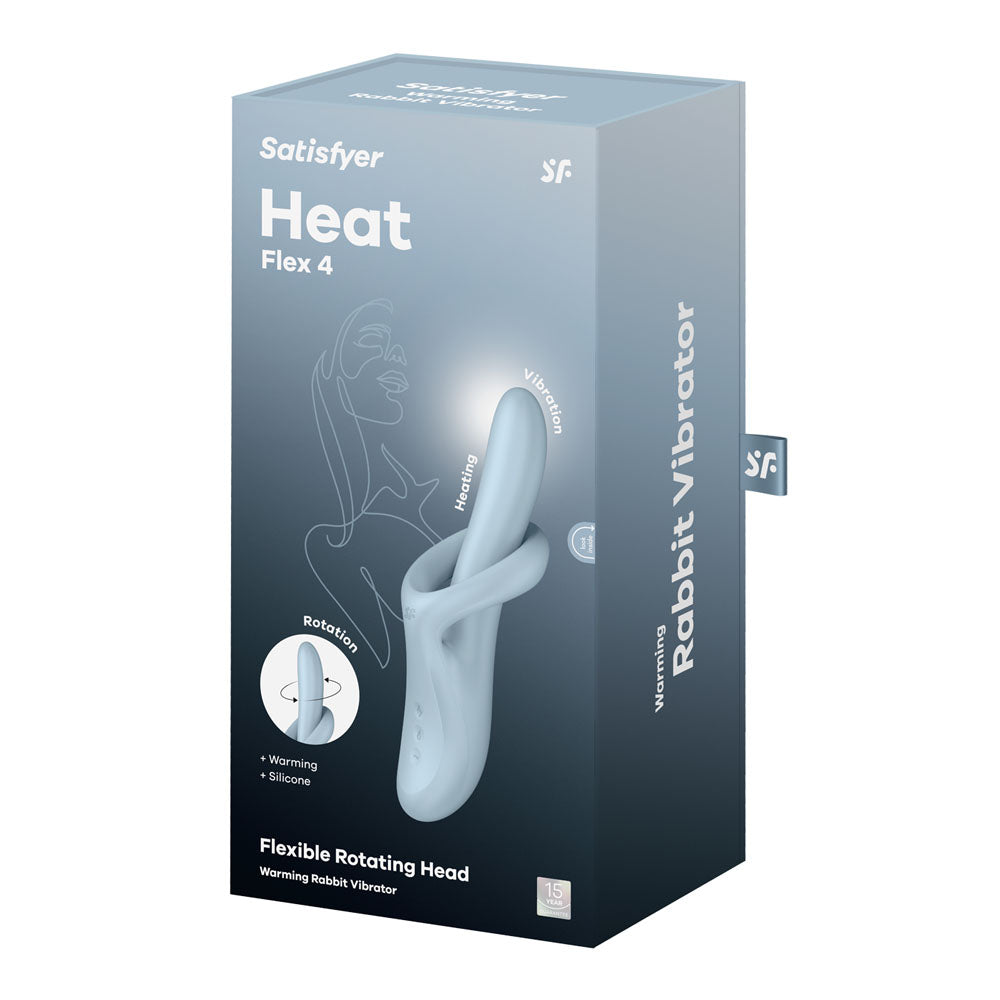 Satisfyer Heat Flex 4 - Blue - Blue USB Rechargeable Heating Vibrator - 4068220