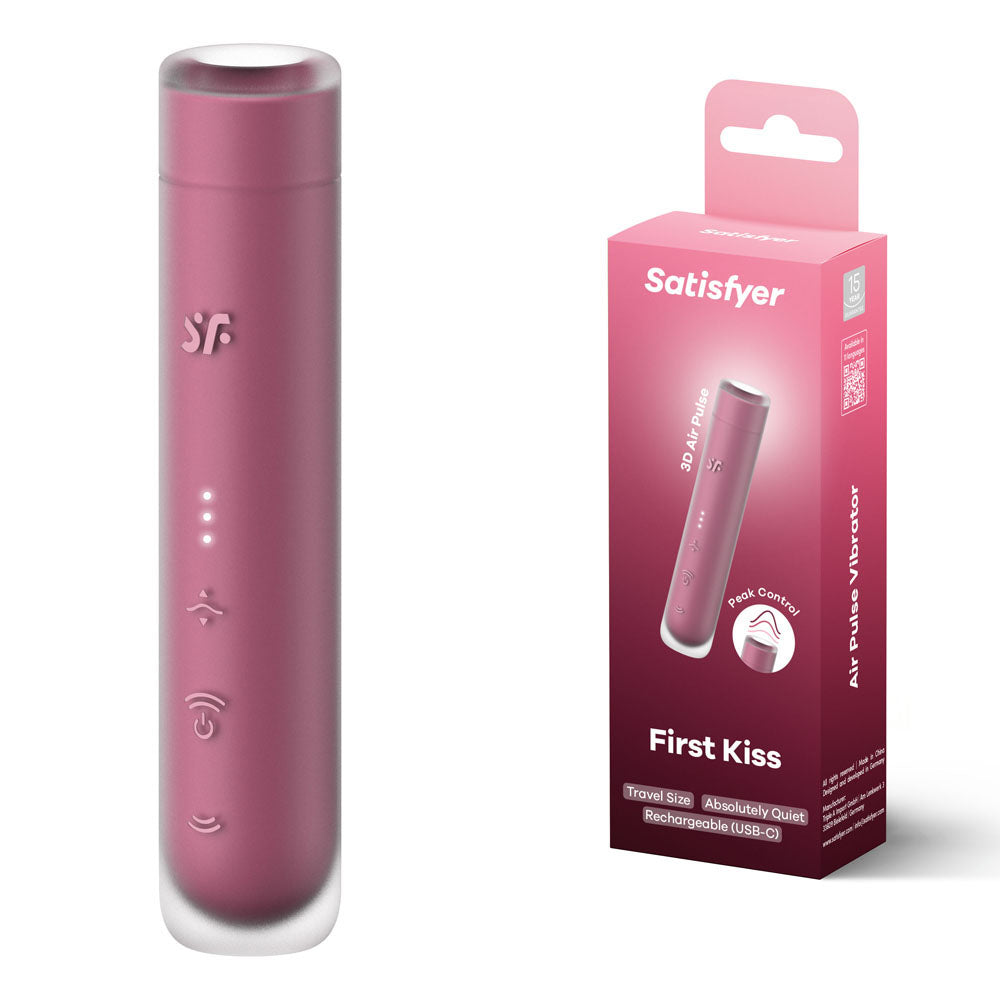 Satisfyer First Kiss - Pink USB Rechargeable Air Pulse Stimulator - 4078465