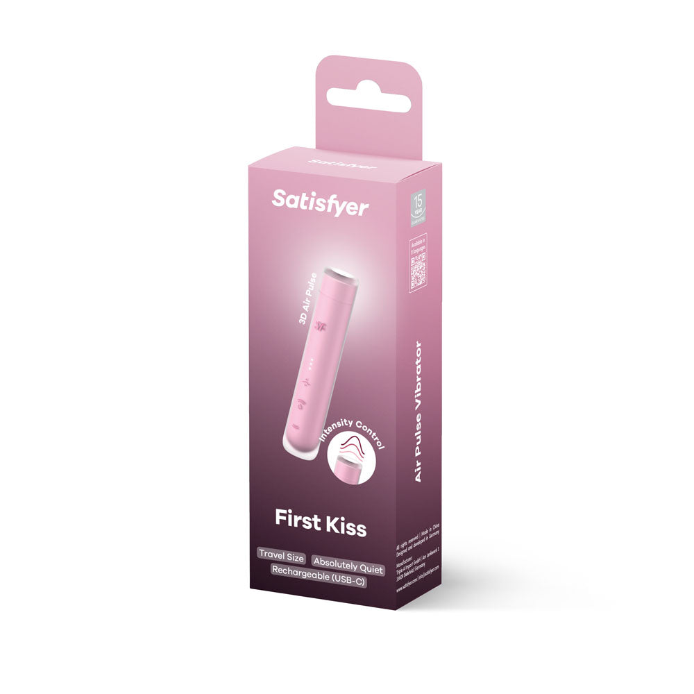 Satisfyer First Kiss - Pink USB Rechargeable Air Pulse Stimulator - 4078465
