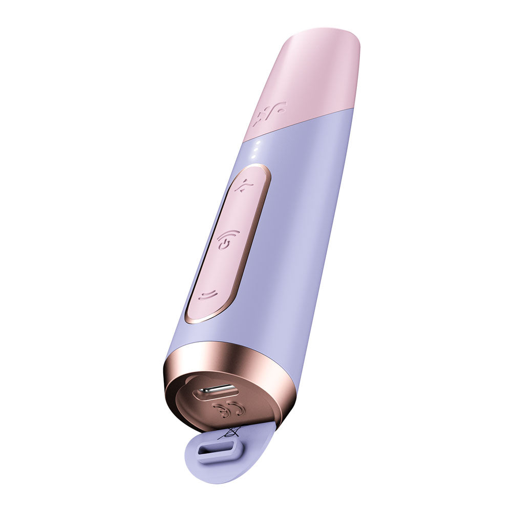 Satisfyer Bold Kiss - Purple USB Rechargeable Air Pulse Stimulator - 4078533