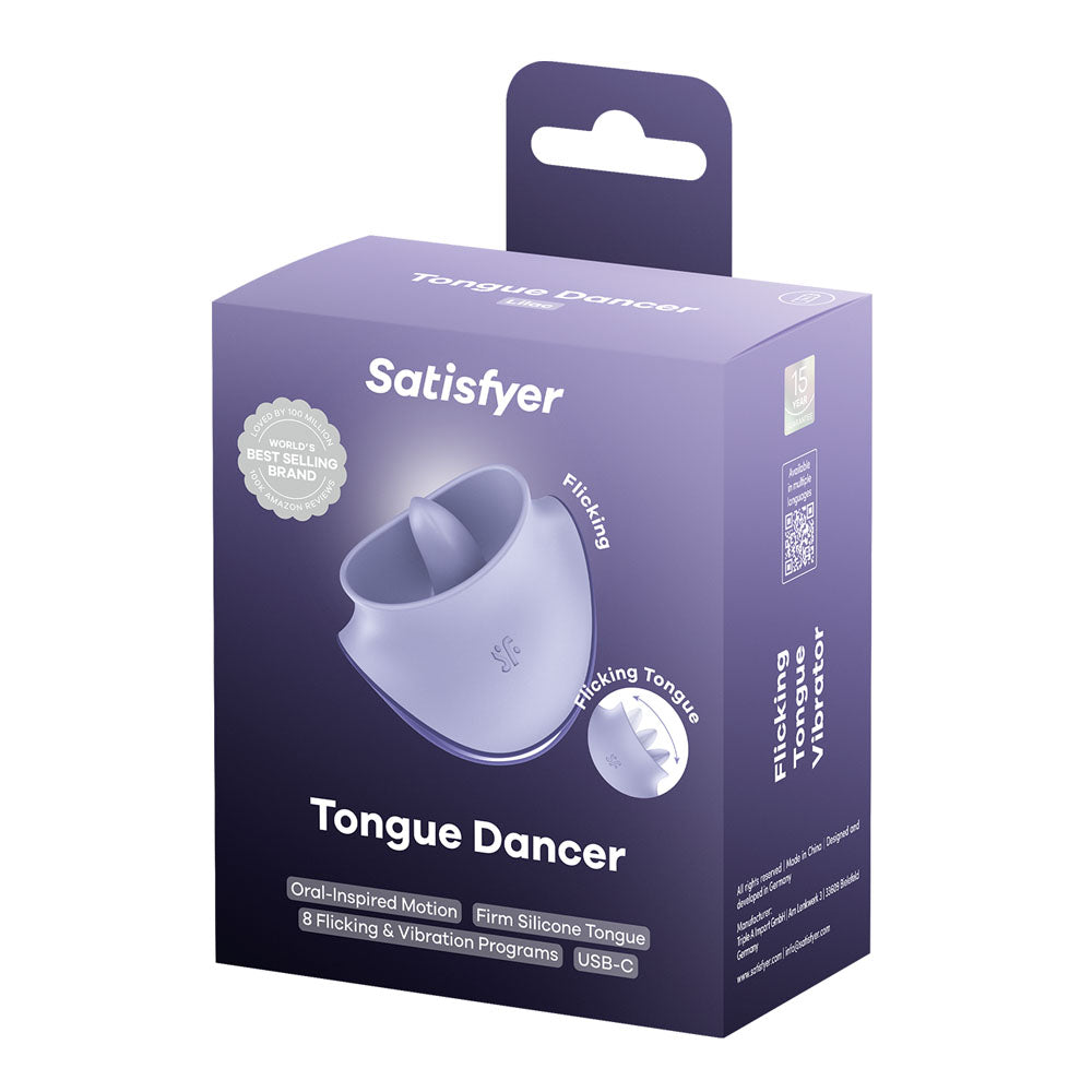 Satisfyer Tongue Dancer - Purple USB Rechargeable Flicking Stimulator - 4080550