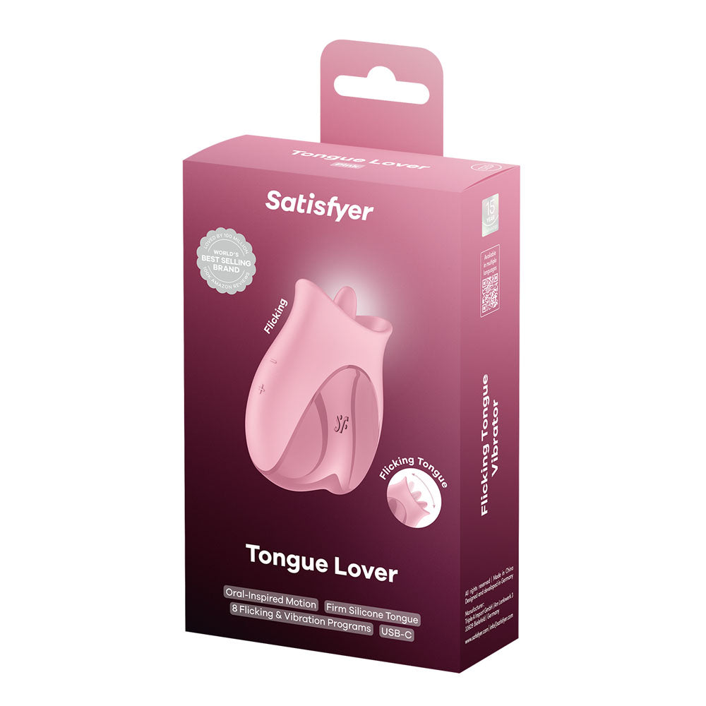 Satisfyer Tongue Lover - Pink USB Rechargeable Flicking Stimulator - 4080574
