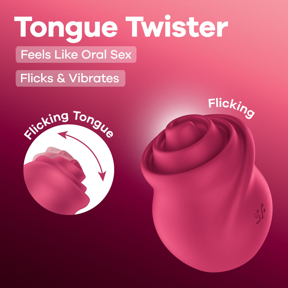 Satisfyer Tongue Twister - Pink USB Rechargeable Stimulator - 4080581