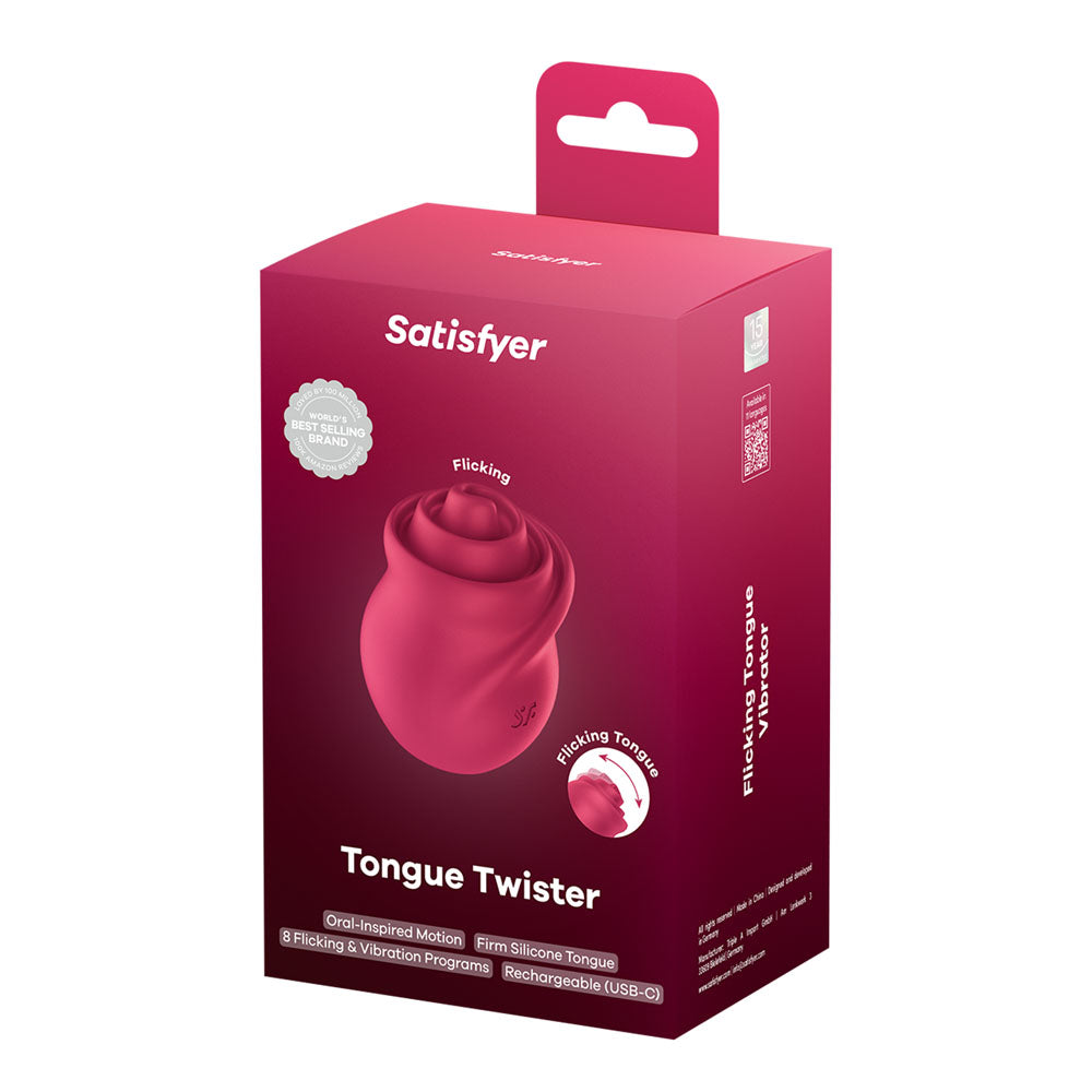 Satisfyer Tongue Twister - Pink USB Rechargeable Stimulator - 4080581