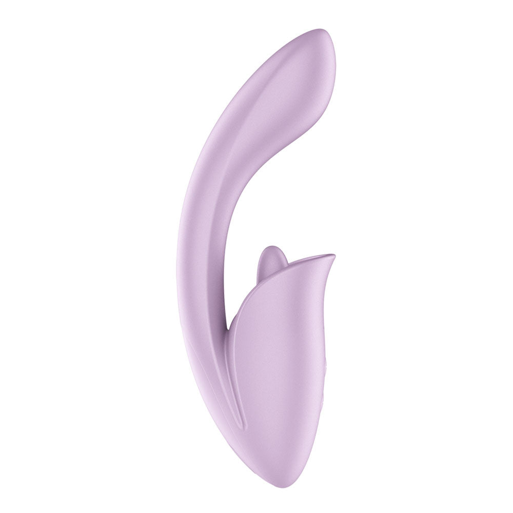 Satisfyer Tongue Expert - Violet 18 cm USB Rechargeable Vibrator with Flicking Clit Stimulator - 4080604