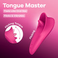 Satisfyer Tongue Master - Pink 14.4 cm USB Rechargeable Flicking Clitoral Stimulator - 4080611