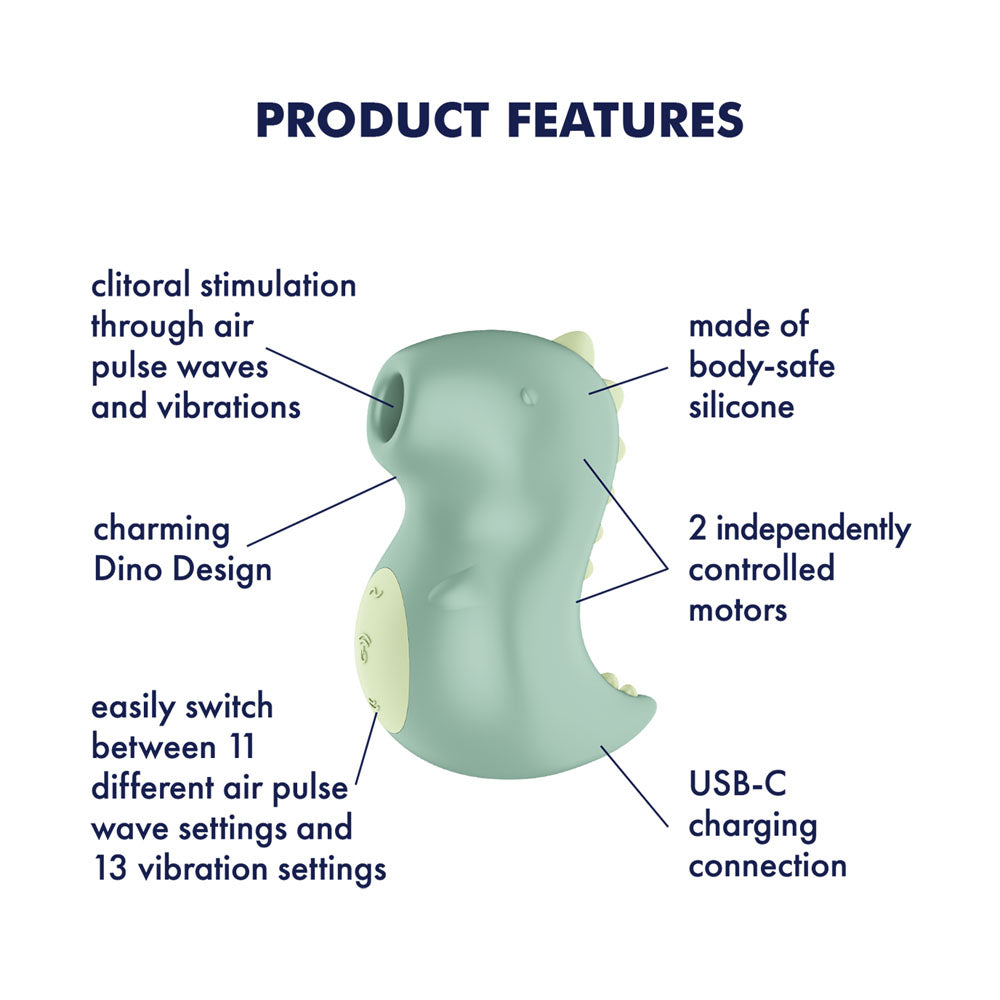 Satisfyer Din-OOOH - Mint Green USB Rechargeable Air Pulse Stimulator - 4081328