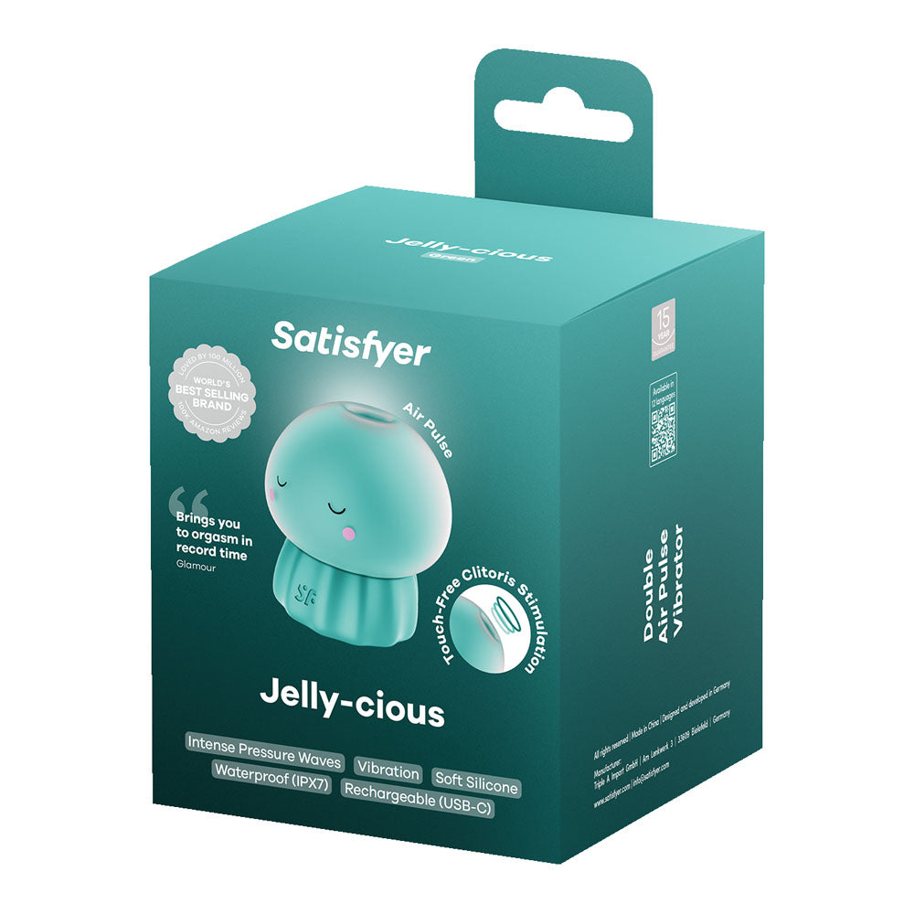 Satisfyer Jelly-cious - Green - Green USB Rechargeable Air Pulse Stimulator - 4081373