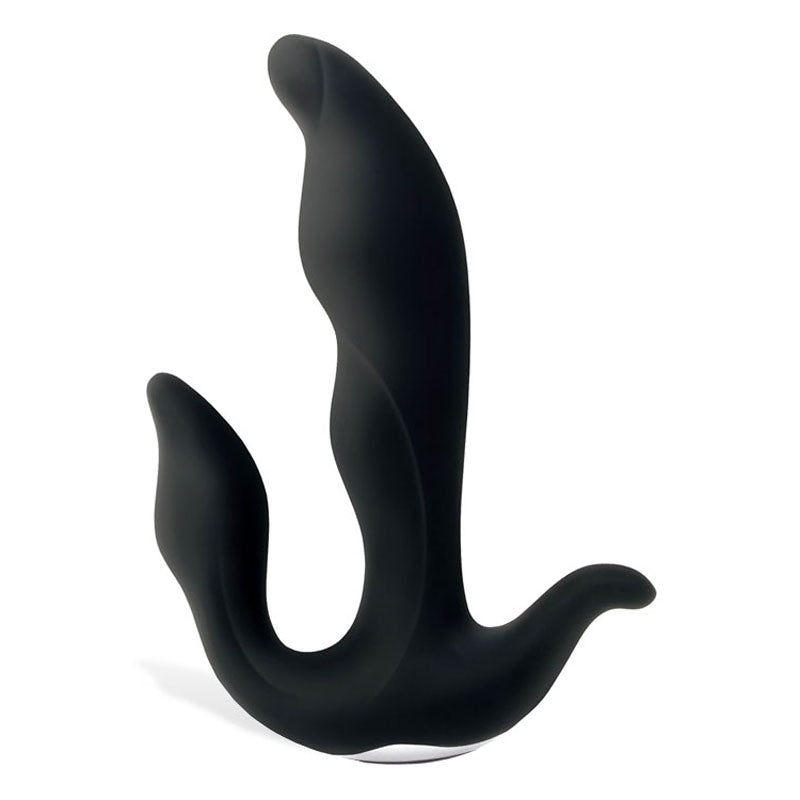 Adam & Eve 3-Point Prostate Massager - Black USB Rechargable Vibrating Prostate Massager - 485R 0000